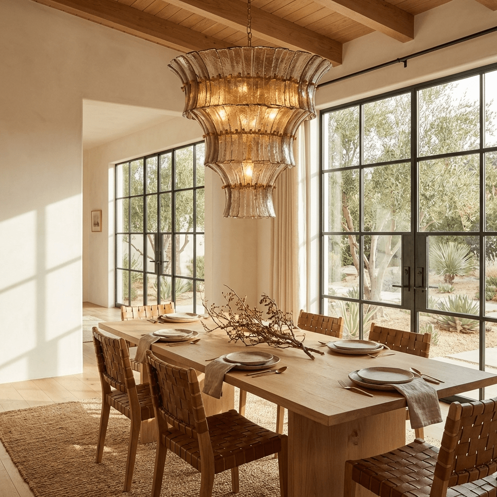 Aqualis Veyra Tiered Glass Chandelier