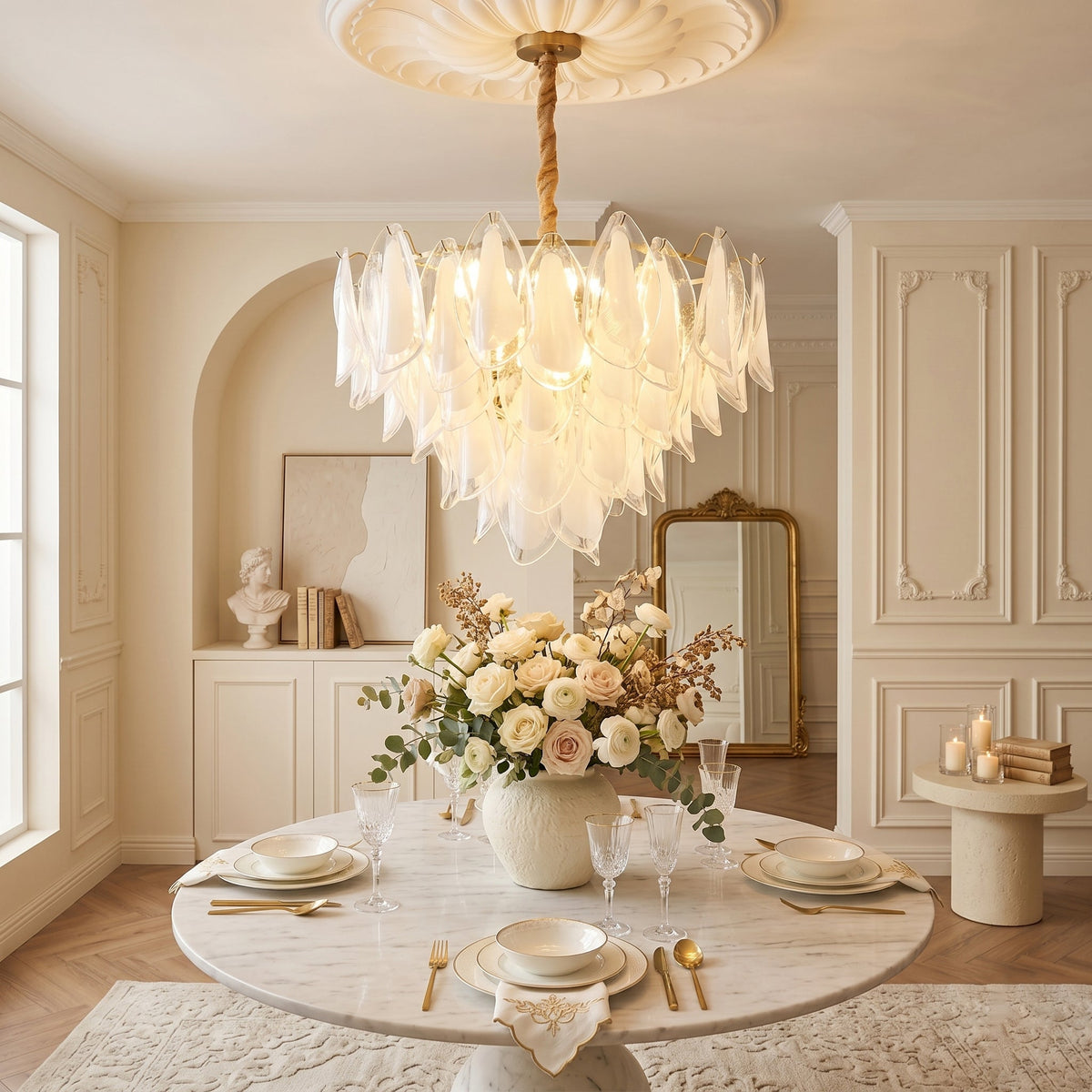 Celeella Glass Petal Chandelier
