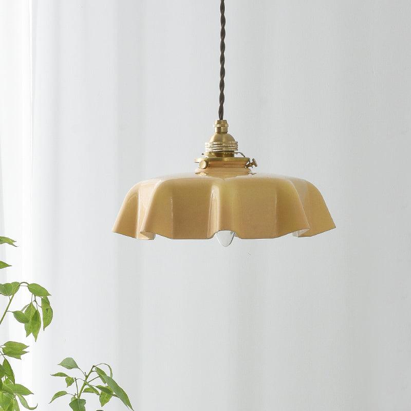 Sepalom Farmhouse Ruffled Pendant Light