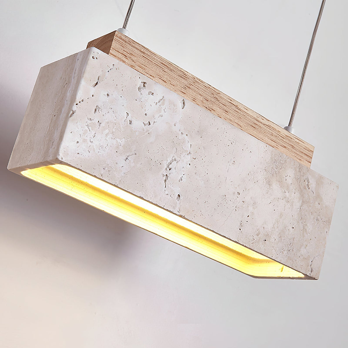 Ciraeila Rectangular Travertine Pendant Light