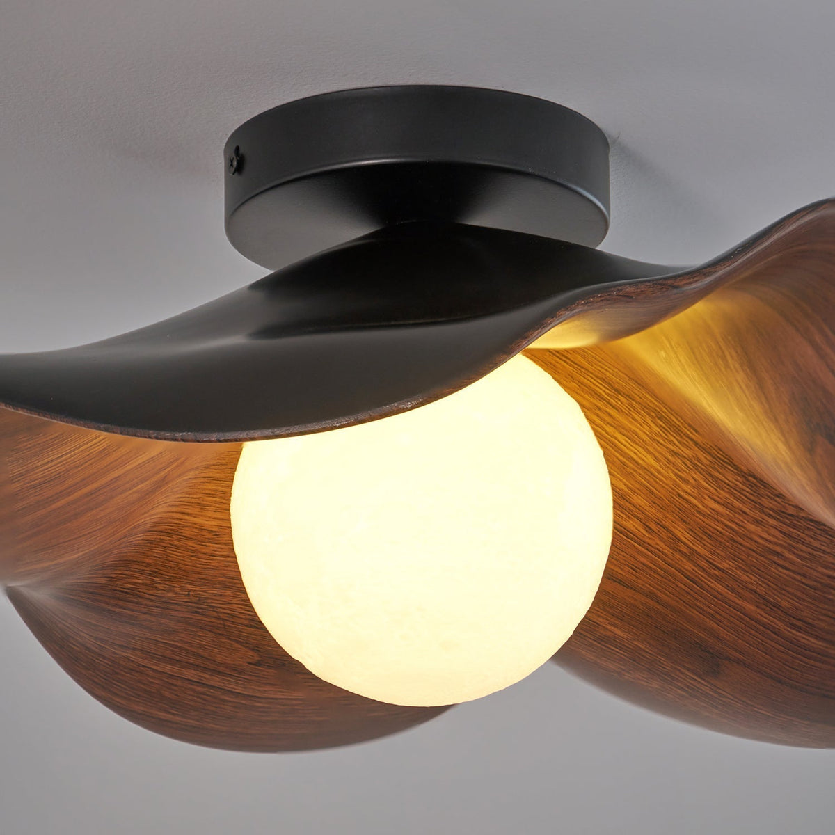 Borinil Ceiling Light Wood Black&White