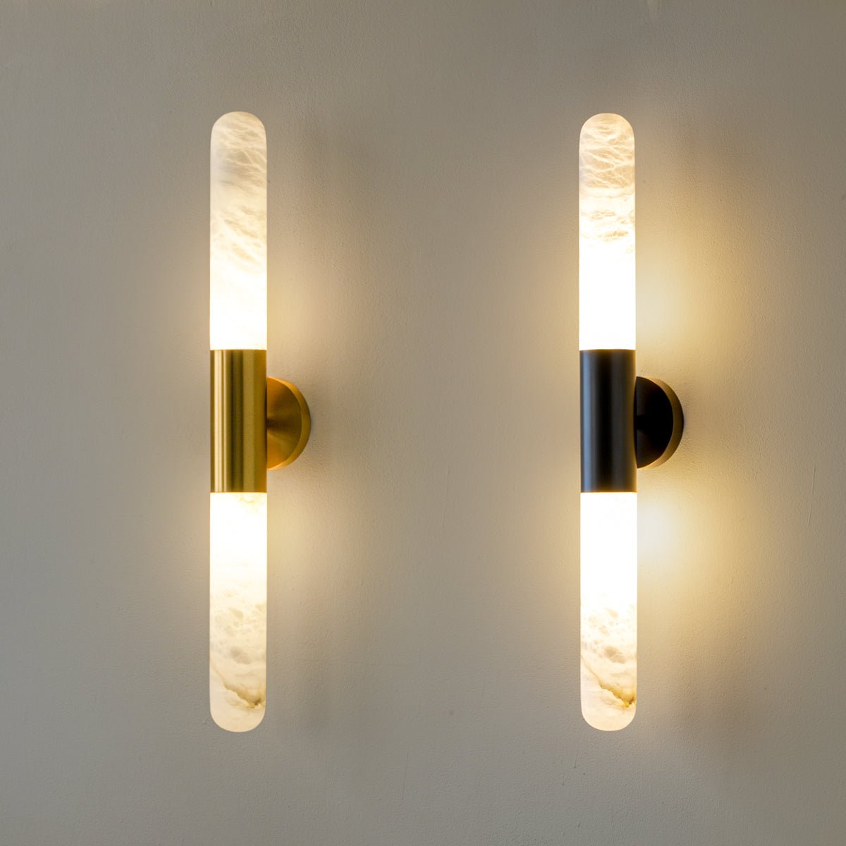 Evtalos Cylinder Alabaster Wall Light