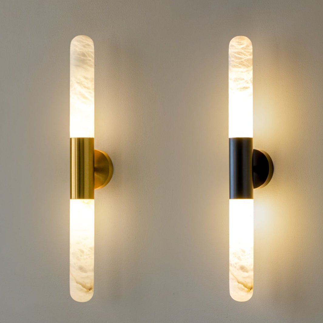 Evtalos Cylinder Alabaster Wall Light