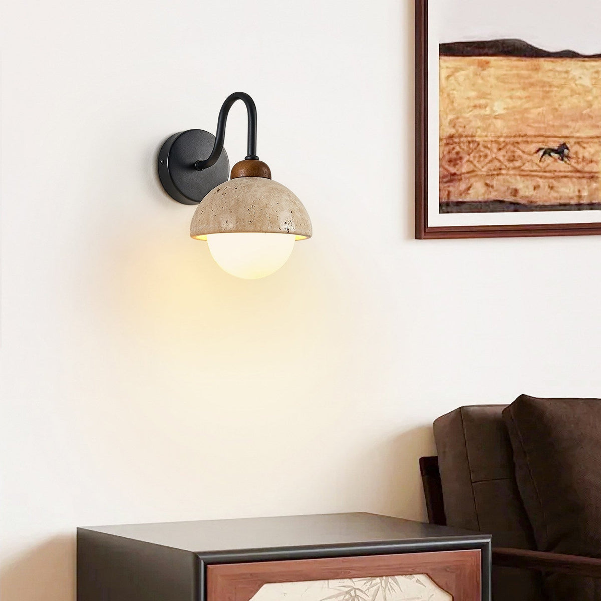 Seraise Travertine Wall Light