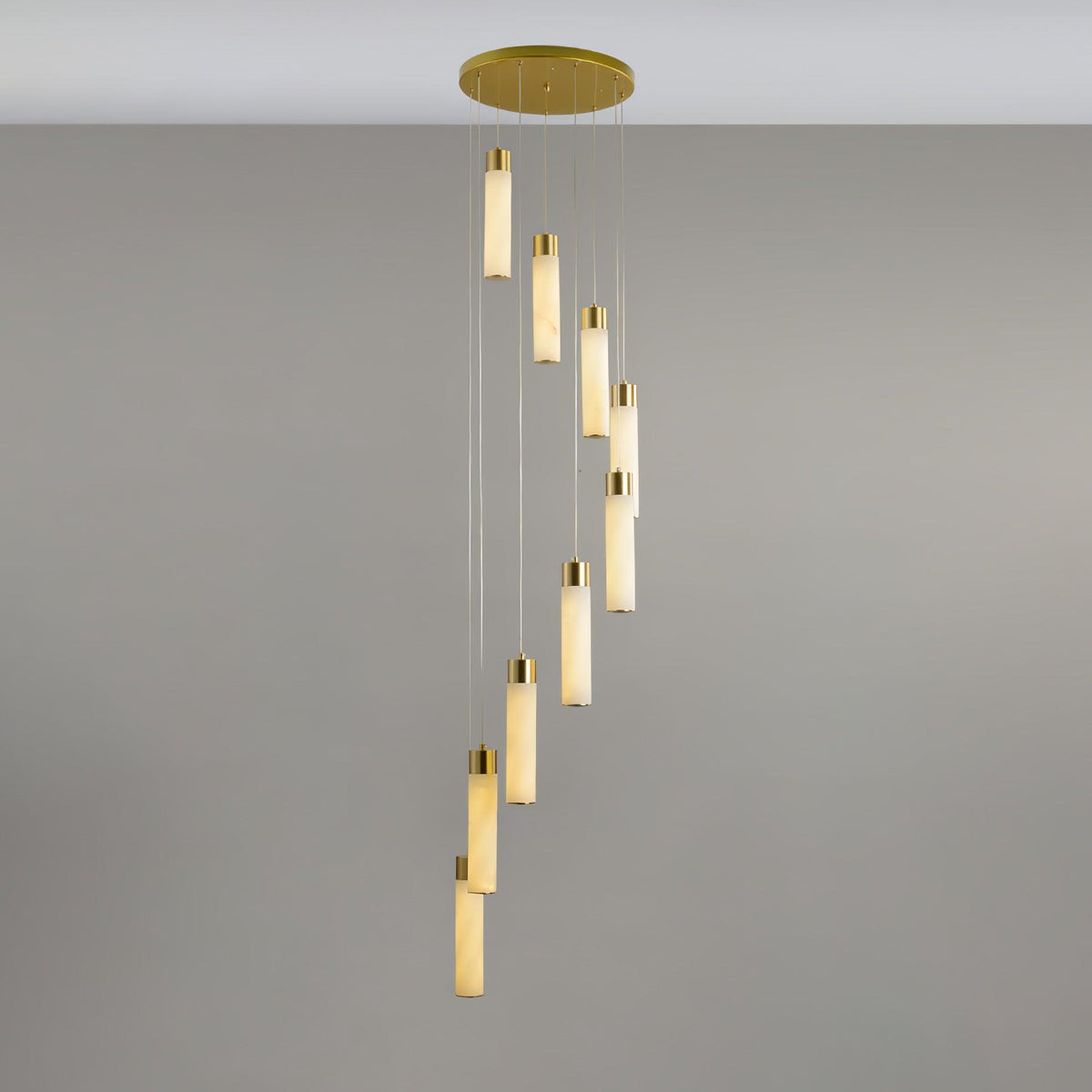 Vobinun Modern Alabaster Pendant Chandelier