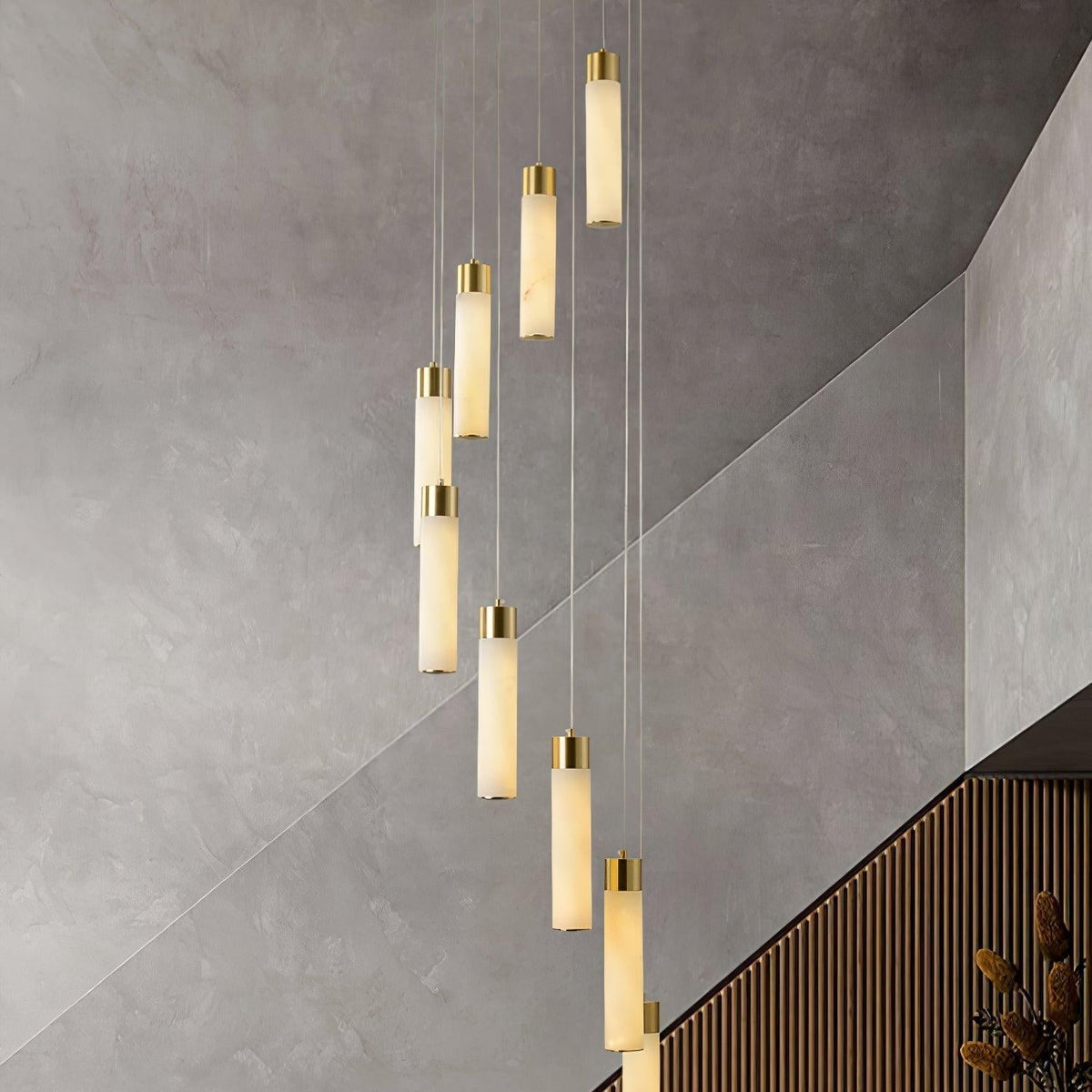 Vobinun Modern Alabaster Pendant Chandelier