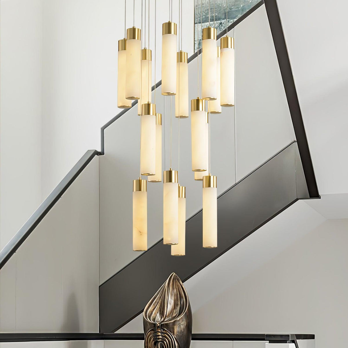Vobinun Modern Alabaster Pendant Chandelier
