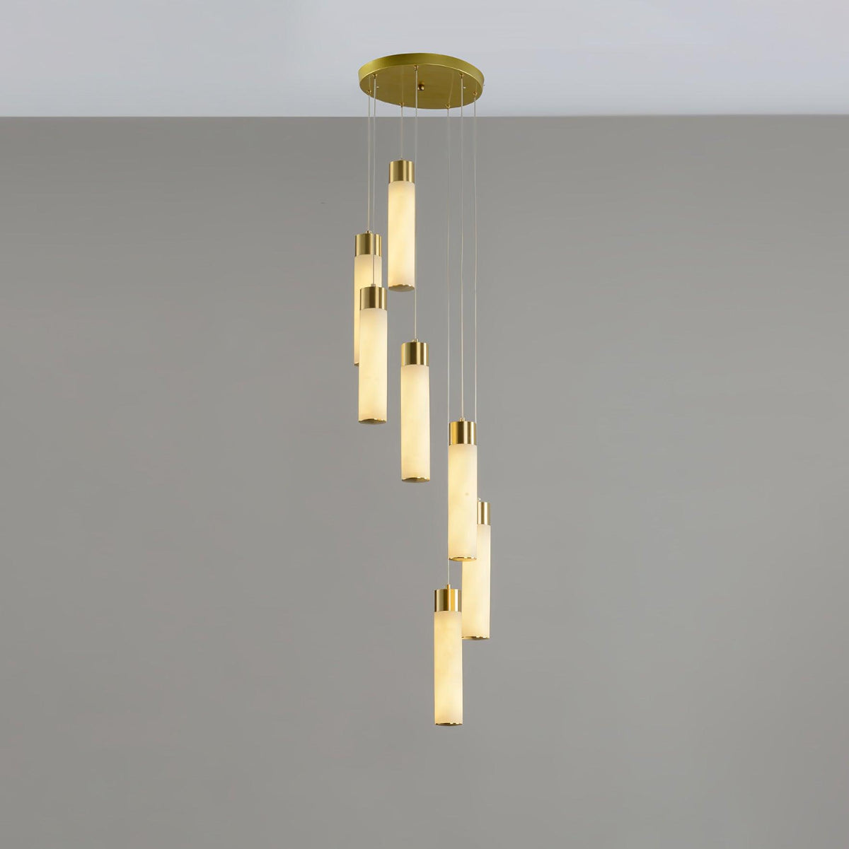 Vobinun Modern Alabaster Pendant Chandelier