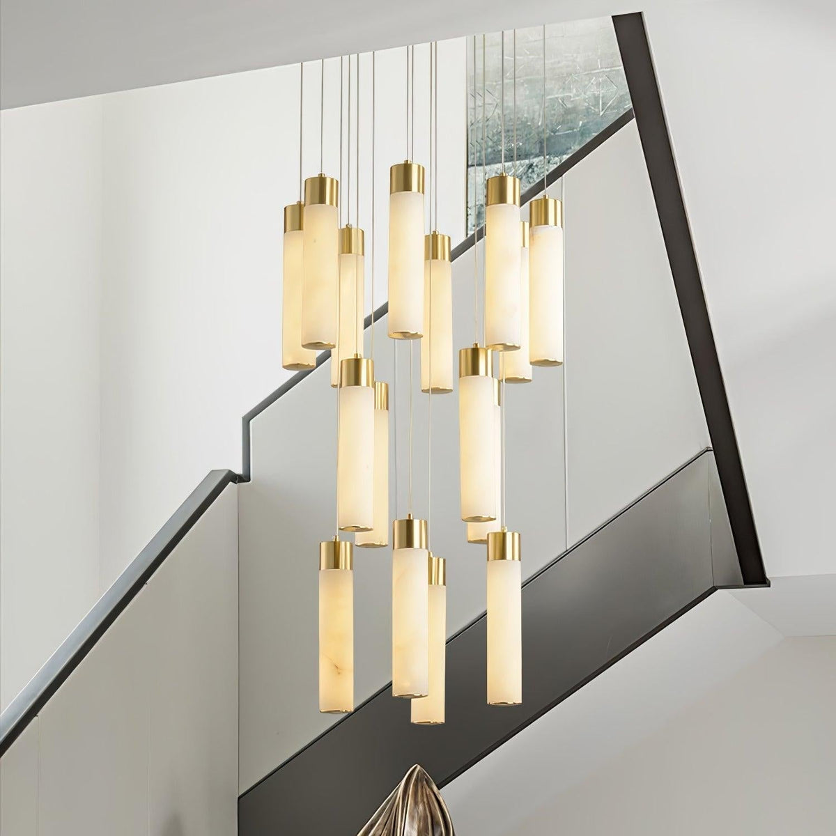 Vobinun Modern Alabaster Pendant Chandelier