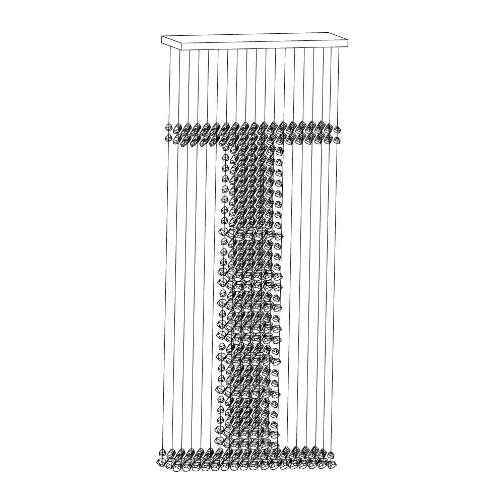 Charcoal Nocturne T-Form Chandelier I