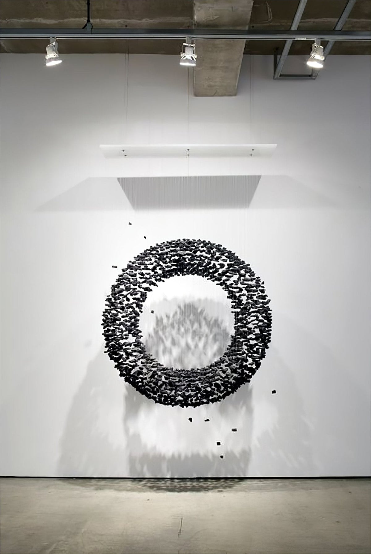 Arsilus Charcoal Stone Sculptural Chandelier Orbicular