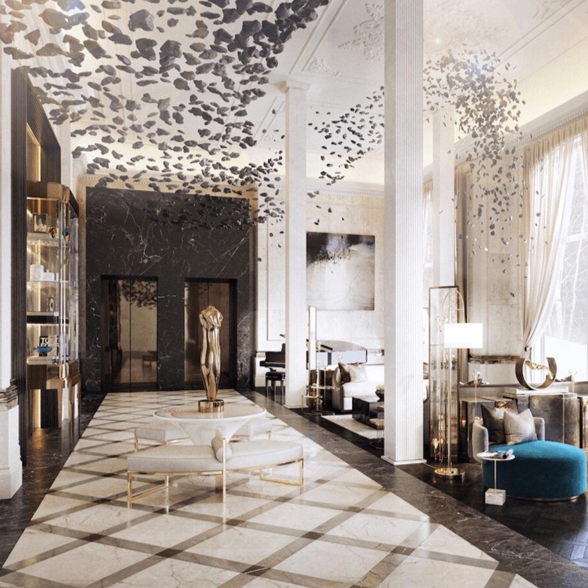 Vaelior Postmodern Luxury Black Stones Chandeliers