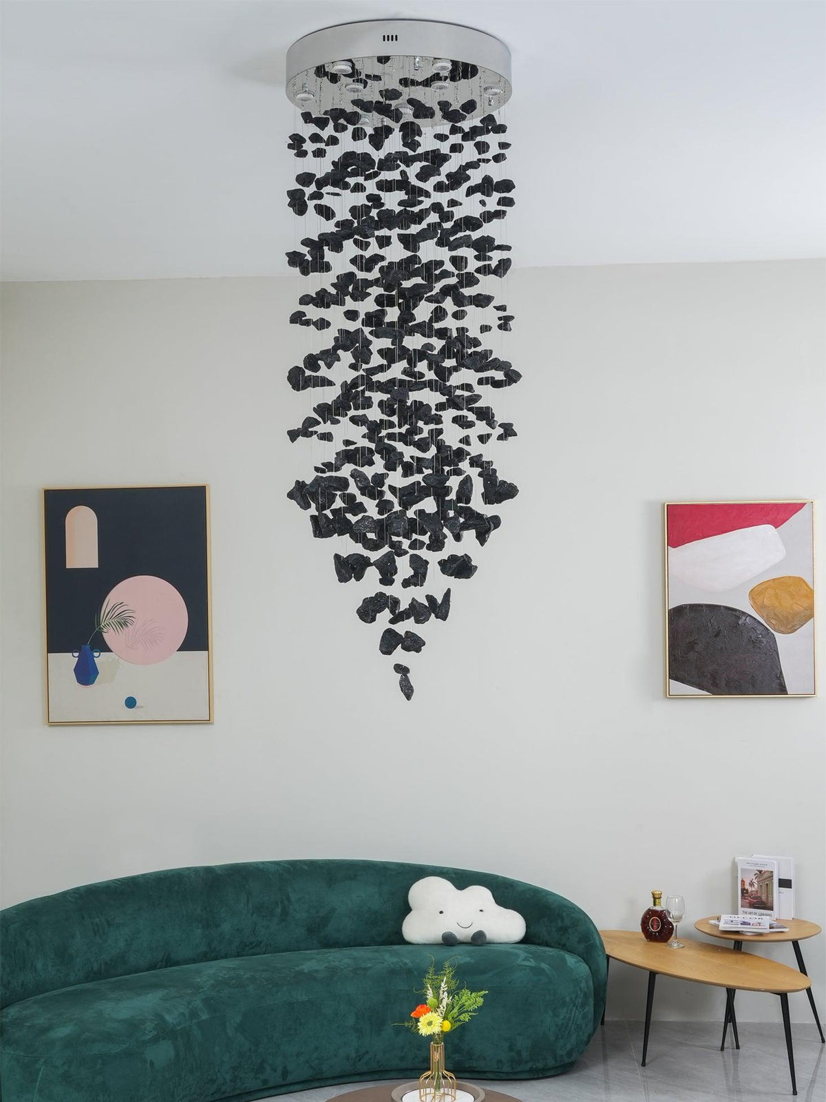 Vaelior Postmodern Luxury Black Stones Chandeliers