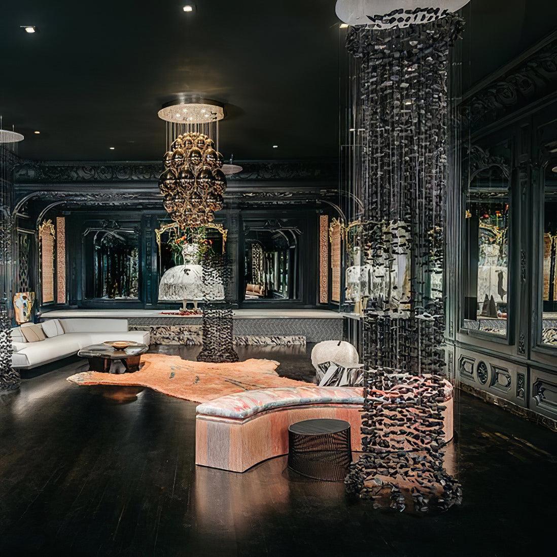 Vaelior Postmodern Luxury Black Stones Chandeliers