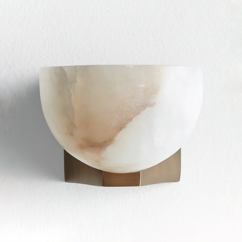 Corvina Bowl Alabaster Wall Light