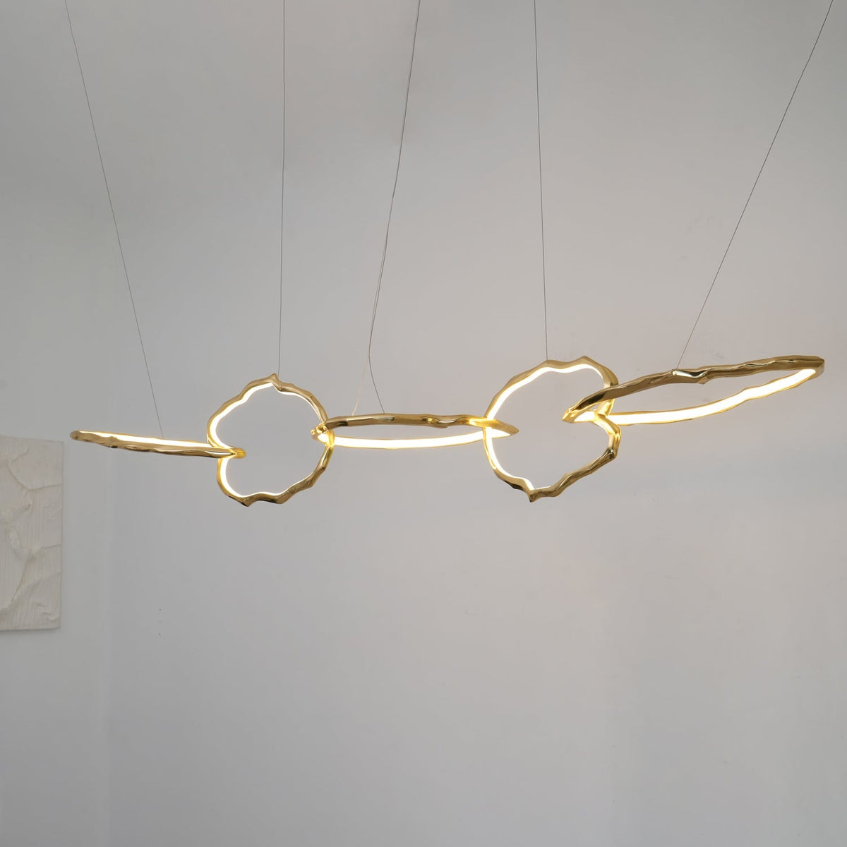 Cloud Orbit Brass Ring Chandelier