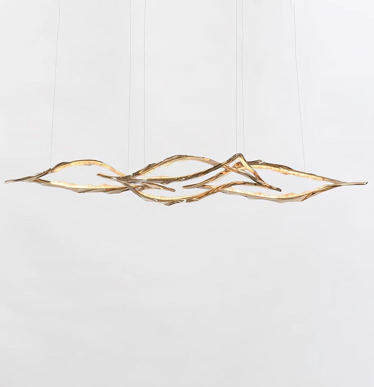 Cloud Orbit Brass Ring Chandelier