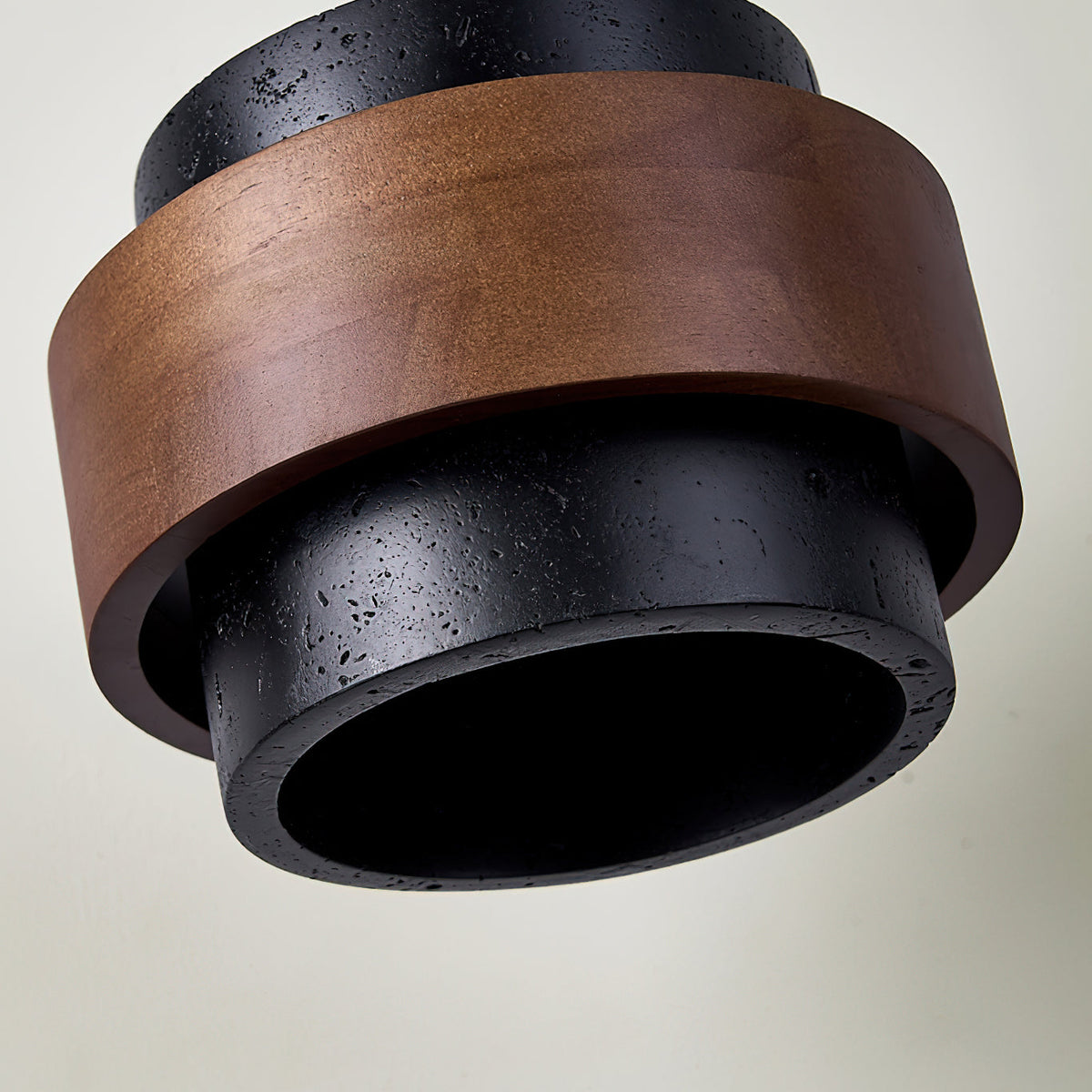Noruaine Black Travertine Ceiling Light