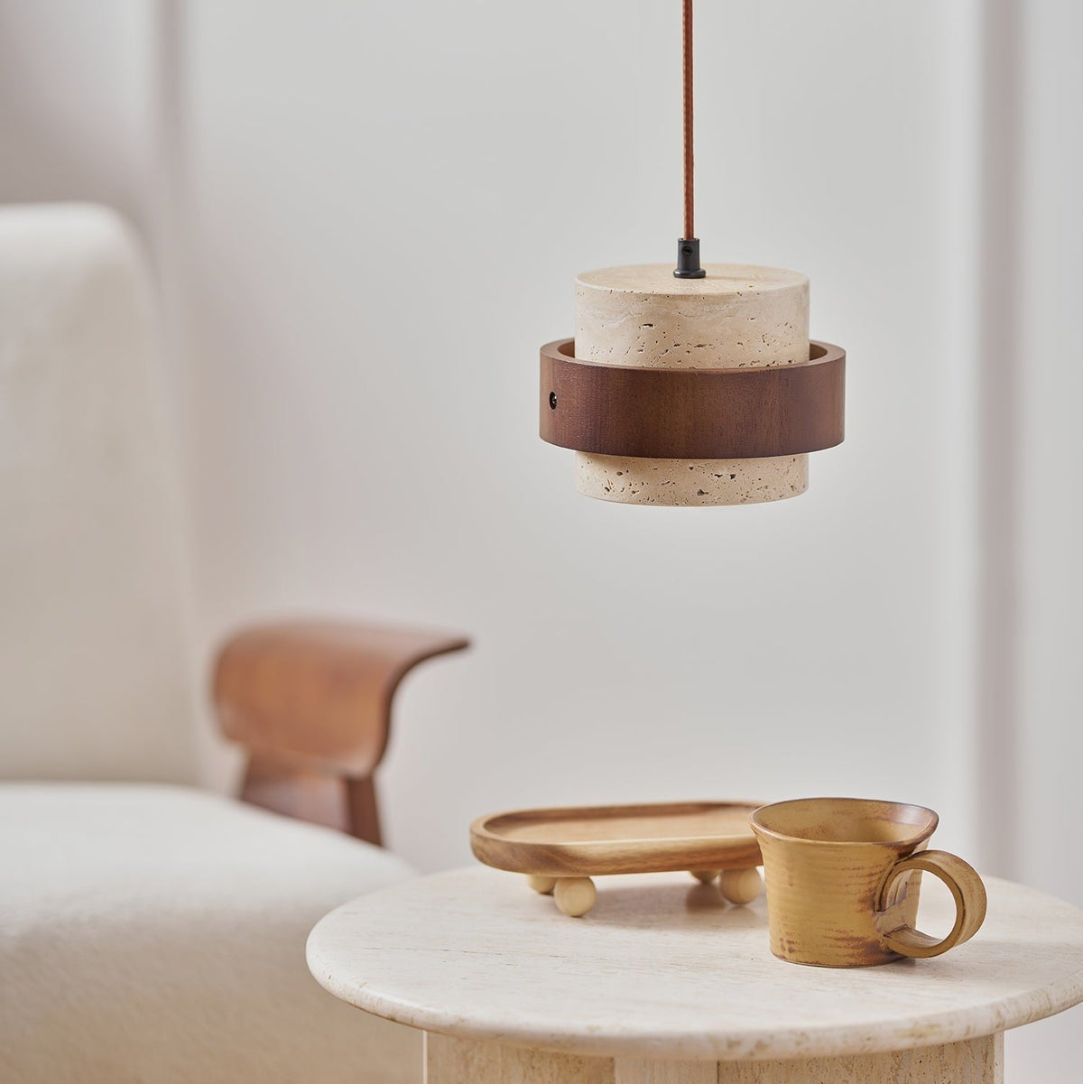 Reribut Pendant Light Travertine