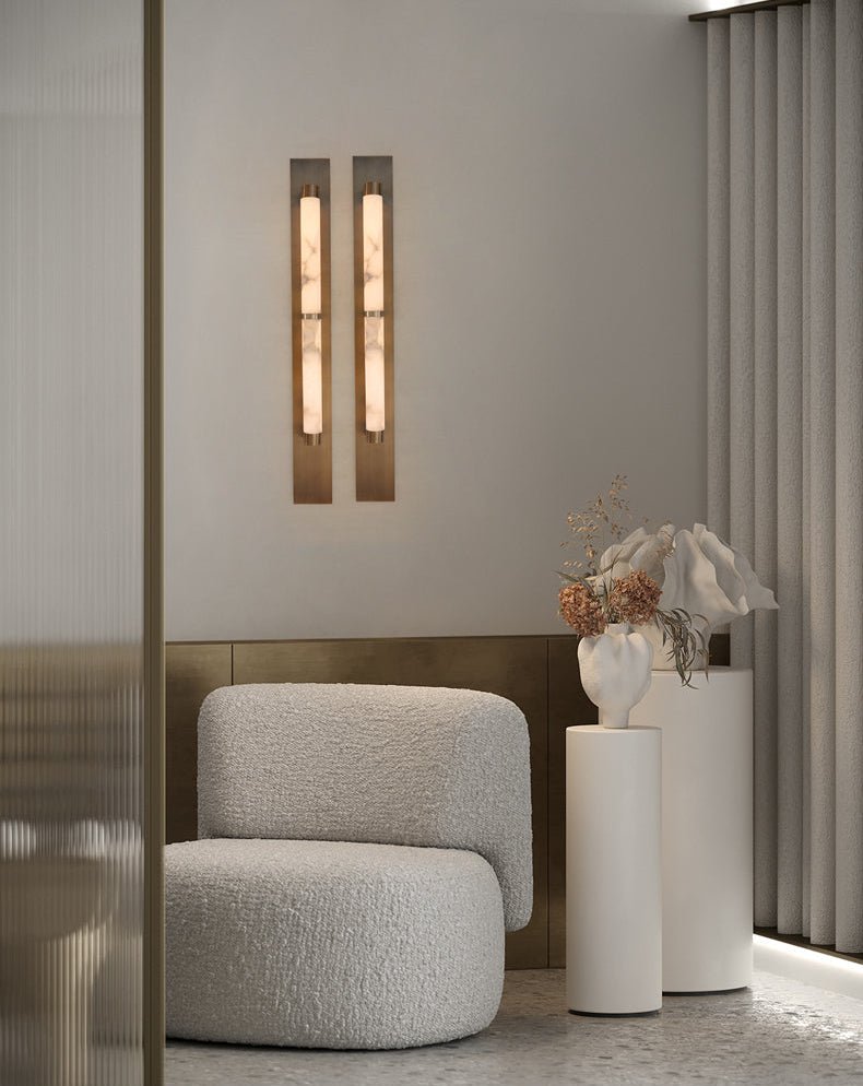 Iverin Columnar Alabaster Sconce