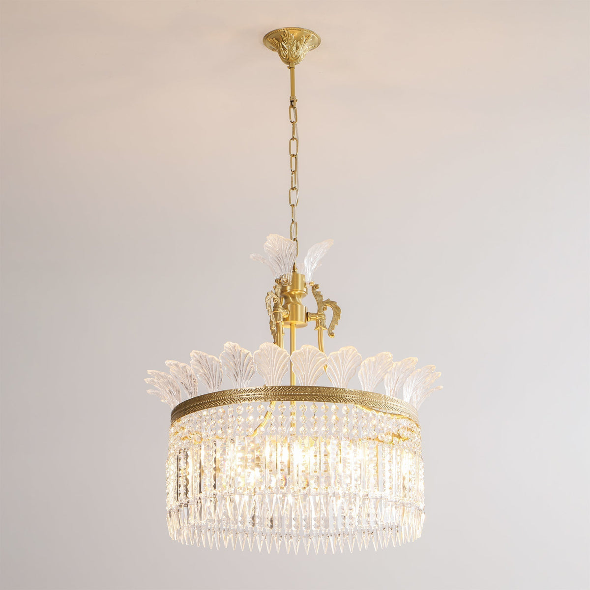 Cabopen Chandelier Brass & Crystal