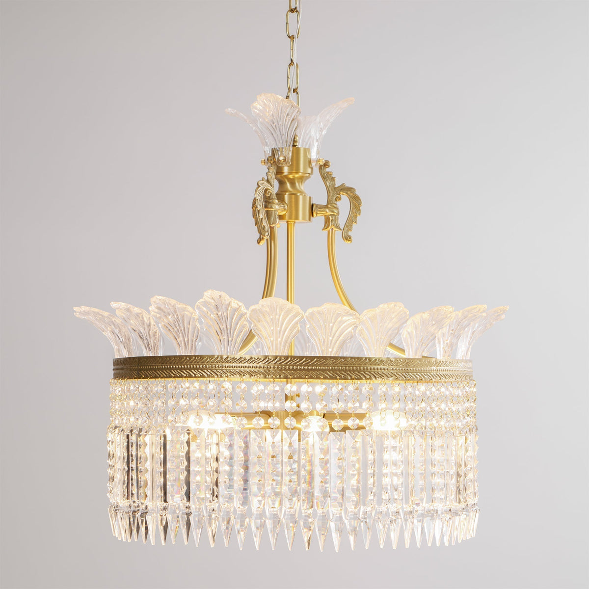 Cabopen Chandelier Brass & Crystal