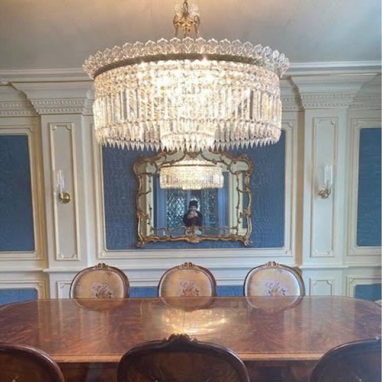 Cabopen Chandelier Brass & Crystal