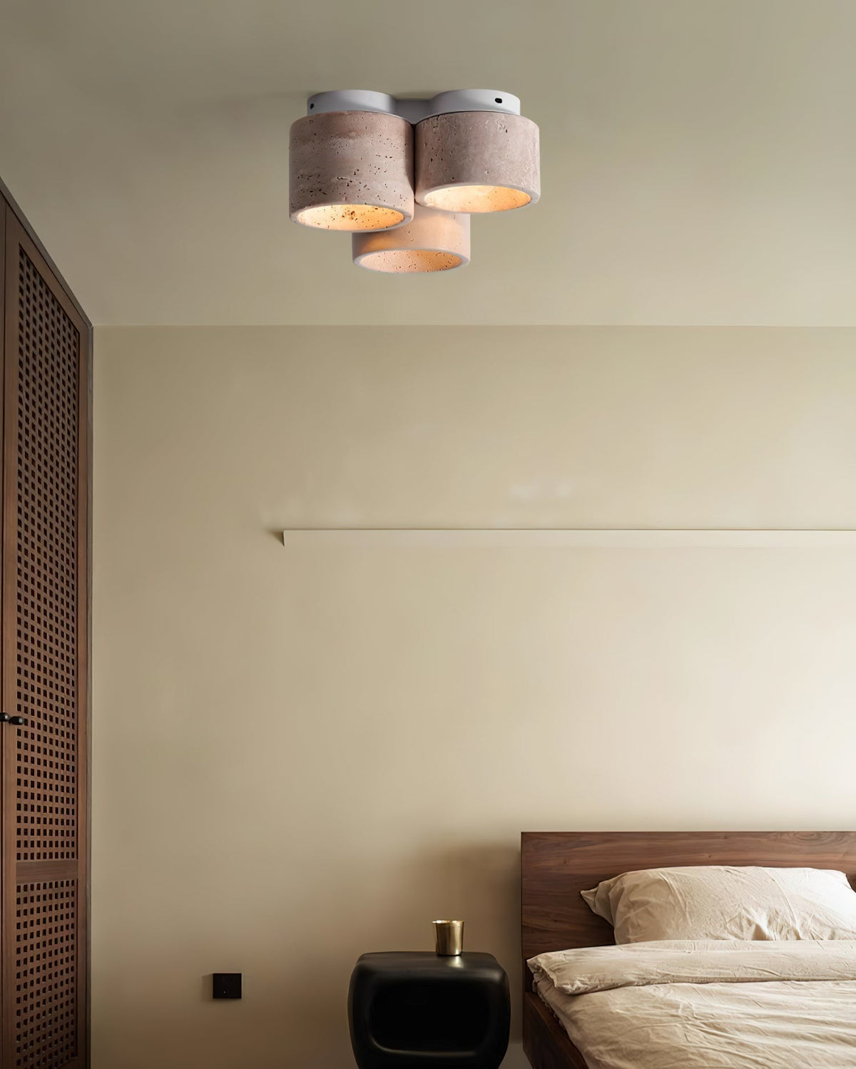 Valeneon Ceiling Light 3 head Travertine