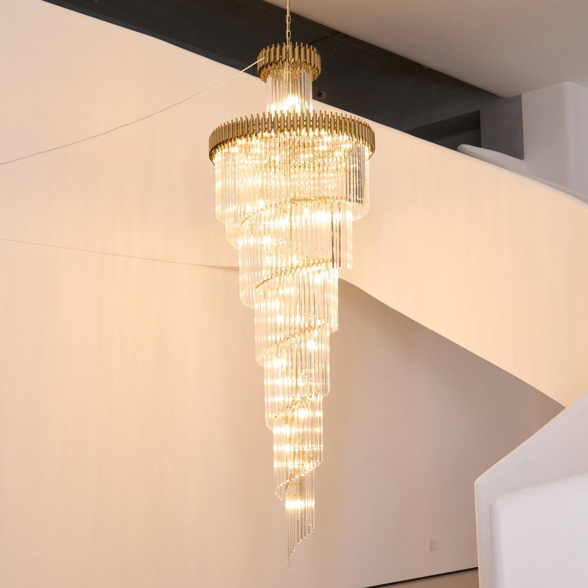 Elyelissa Crystal Spiral Chandelier