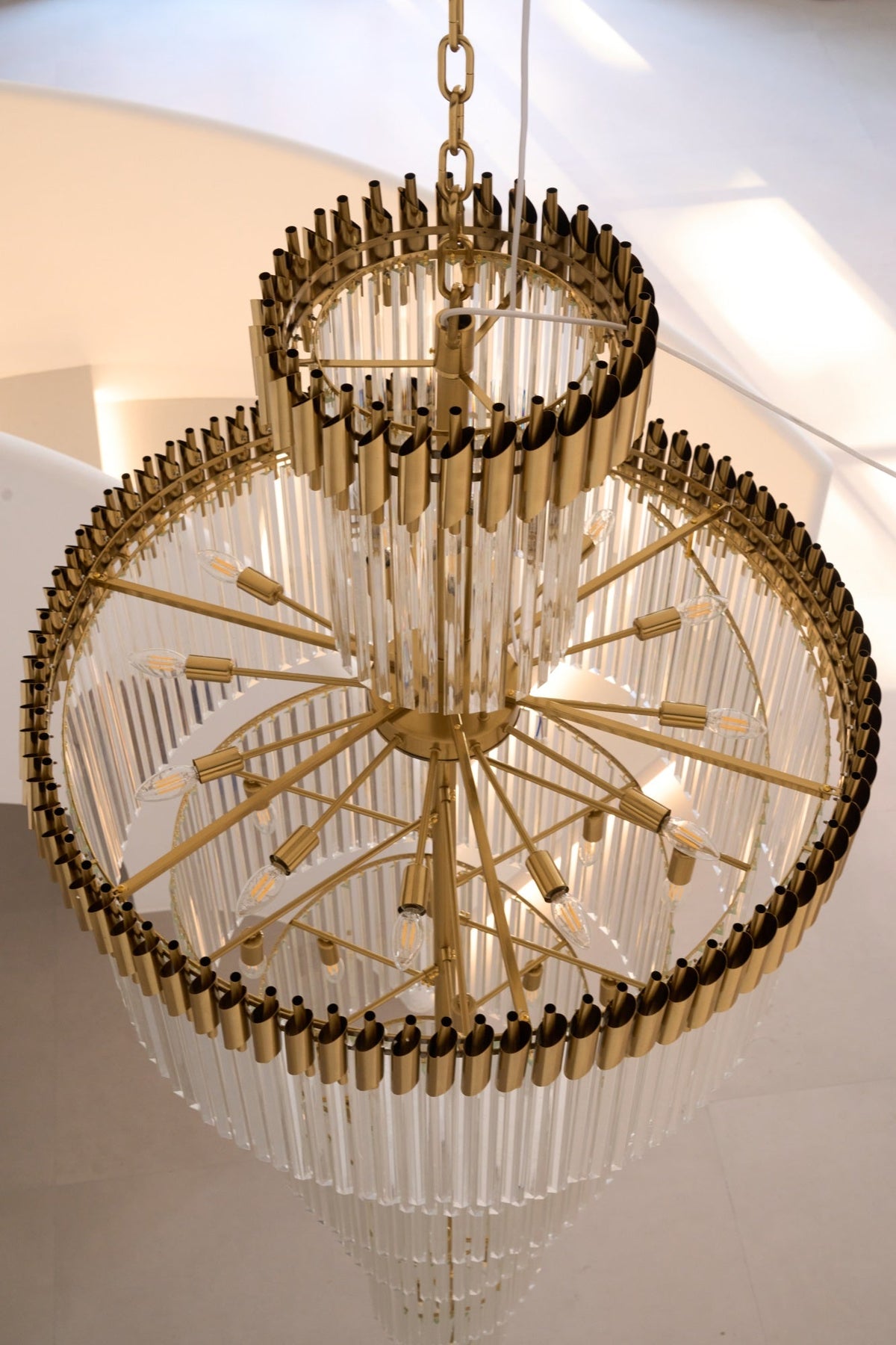 Elyelissa Crystal Spiral Chandelier