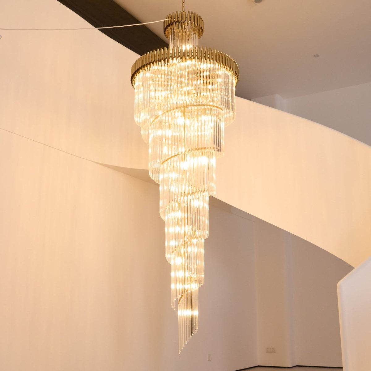 Elyelissa Crystal Spiral Chandelier
