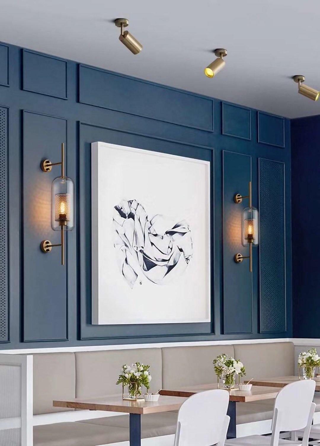Grover Rotatable Brass Spotlight Wall Light