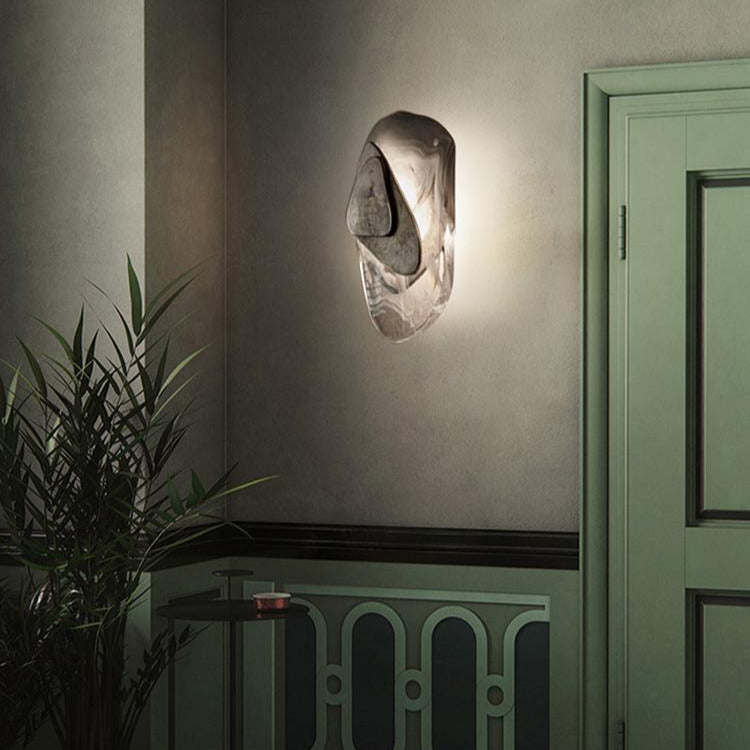 Wuvitos Artistic Black Glass Wall Lamp