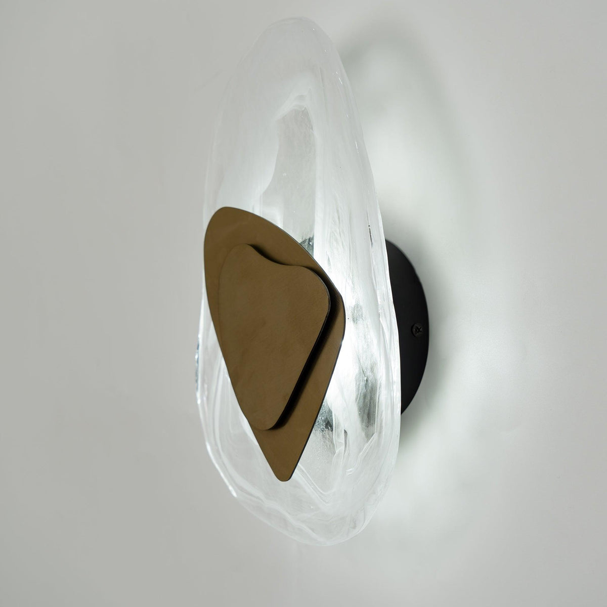 Wuvitos Artistic Black Glass Wall Lamp