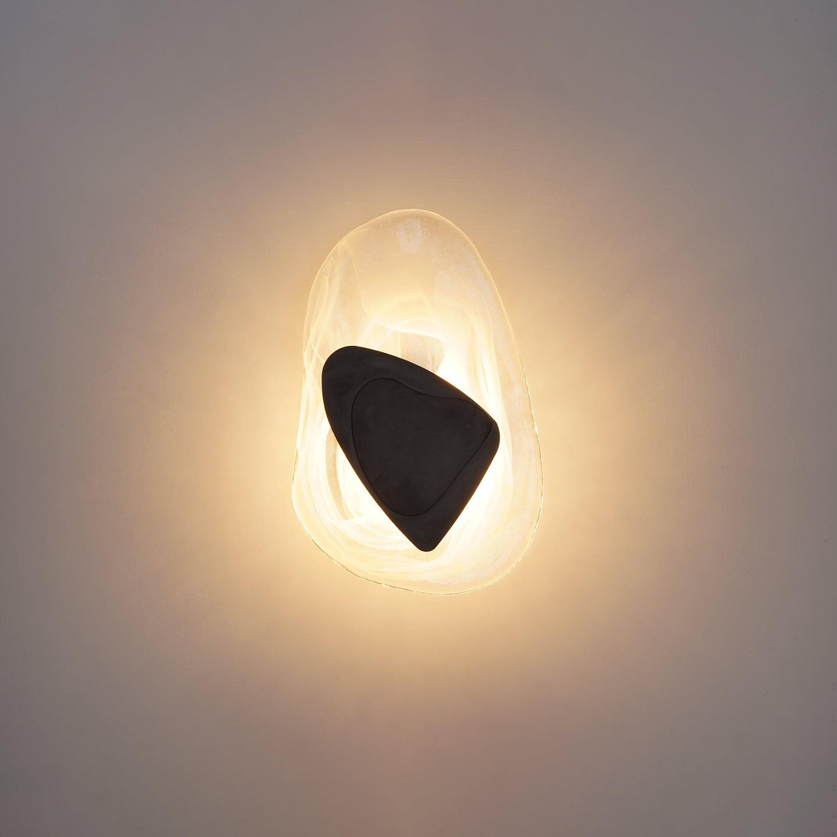 Wuvitos Artistic Black Glass Wall Lamp