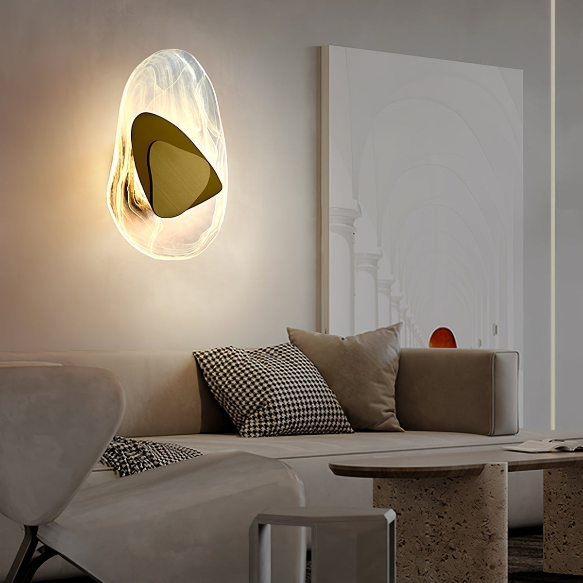 Wuvitos Artistic Black Glass Wall Lamp