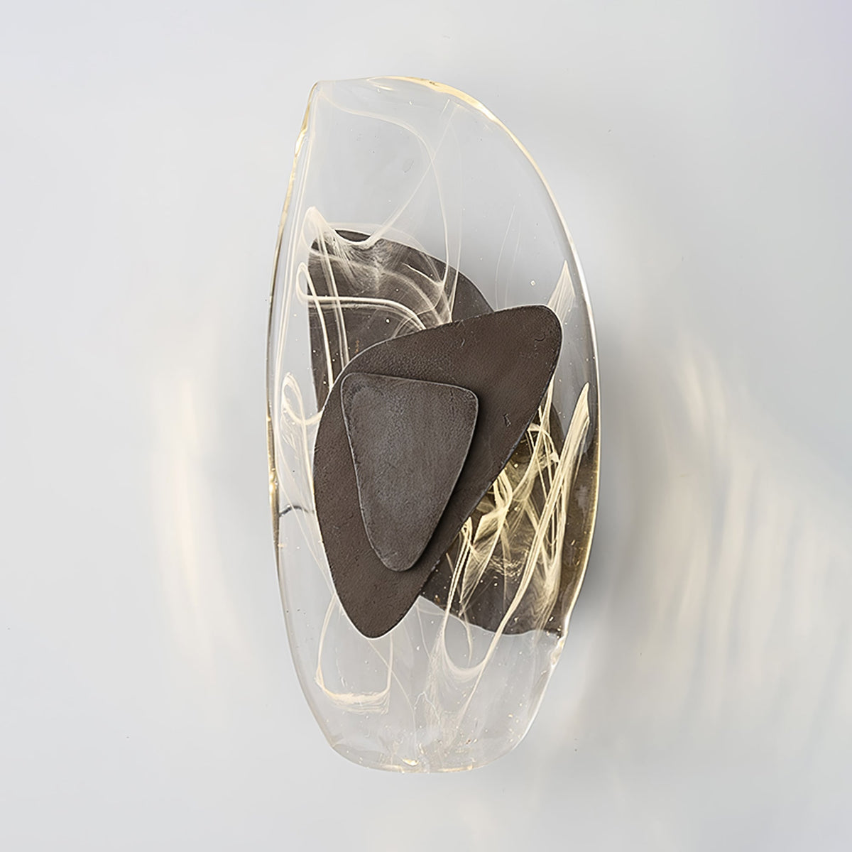 Wuvitos Artistic Black Glass Wall Lamp