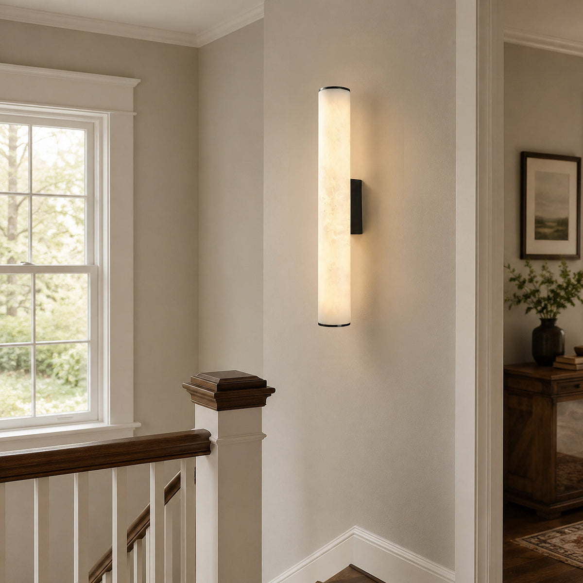 Nivalise Garonne Alabaster Wall Sconce
