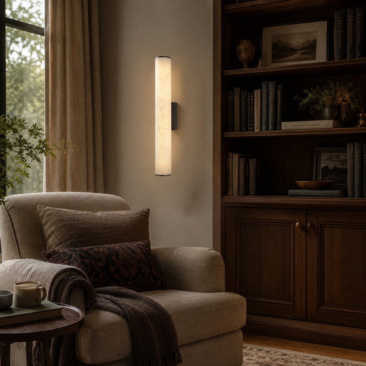 Nivalise Garonne Alabaster Wall Sconce