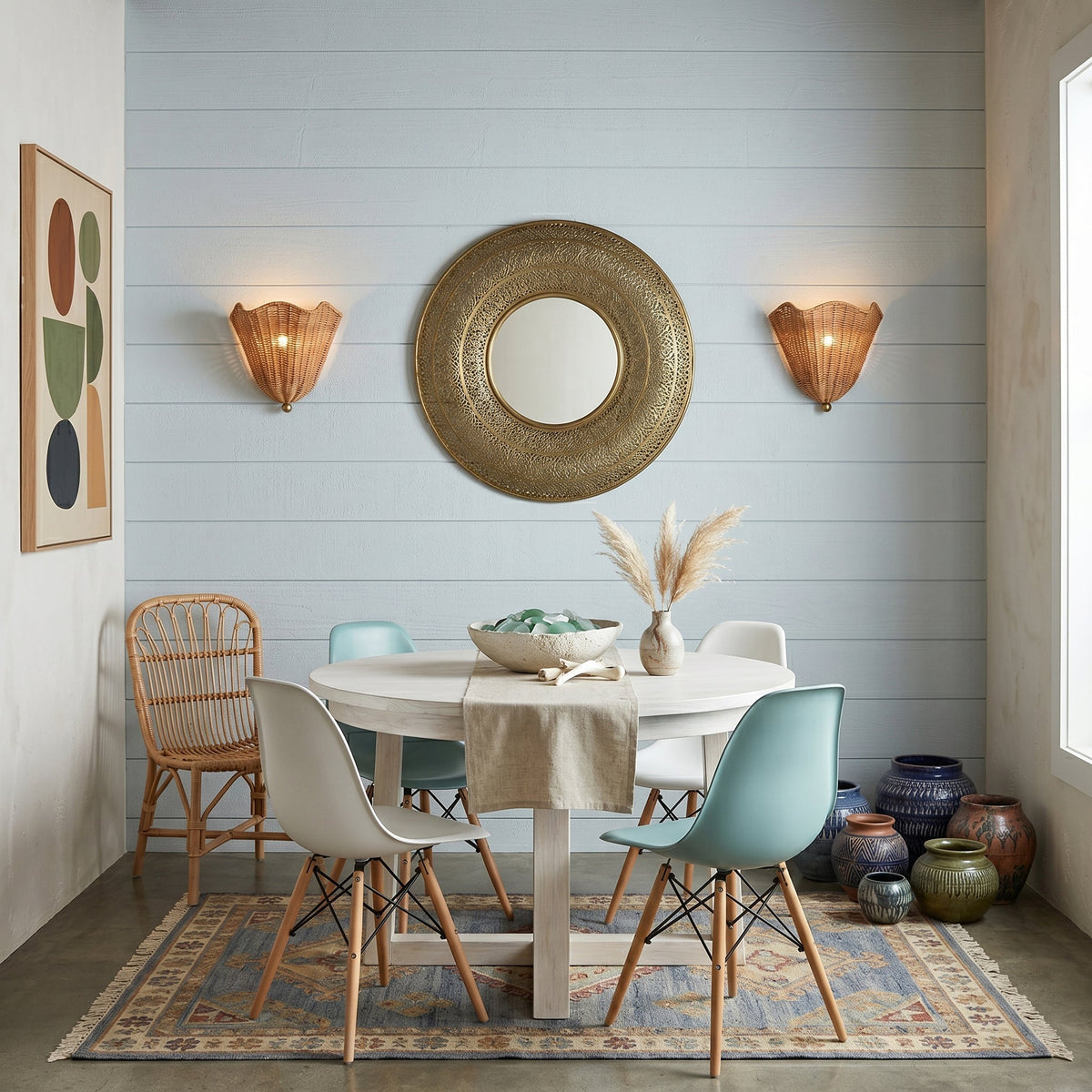 Lunero Rattan Wall Sconce