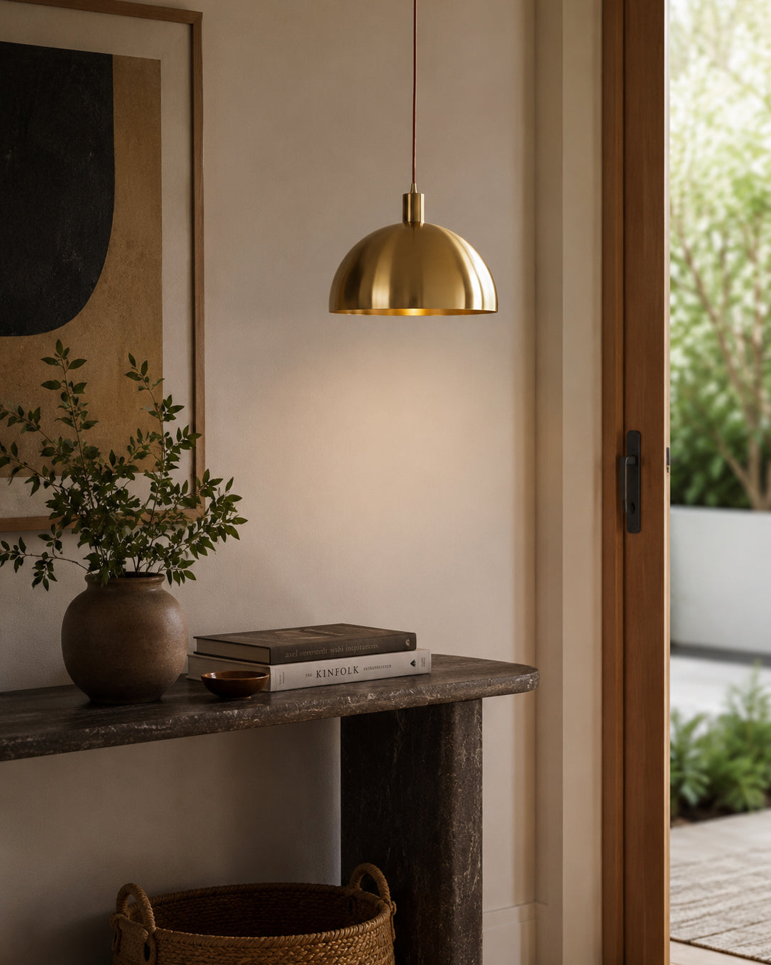 Tondo Dome Brass Pendant Light