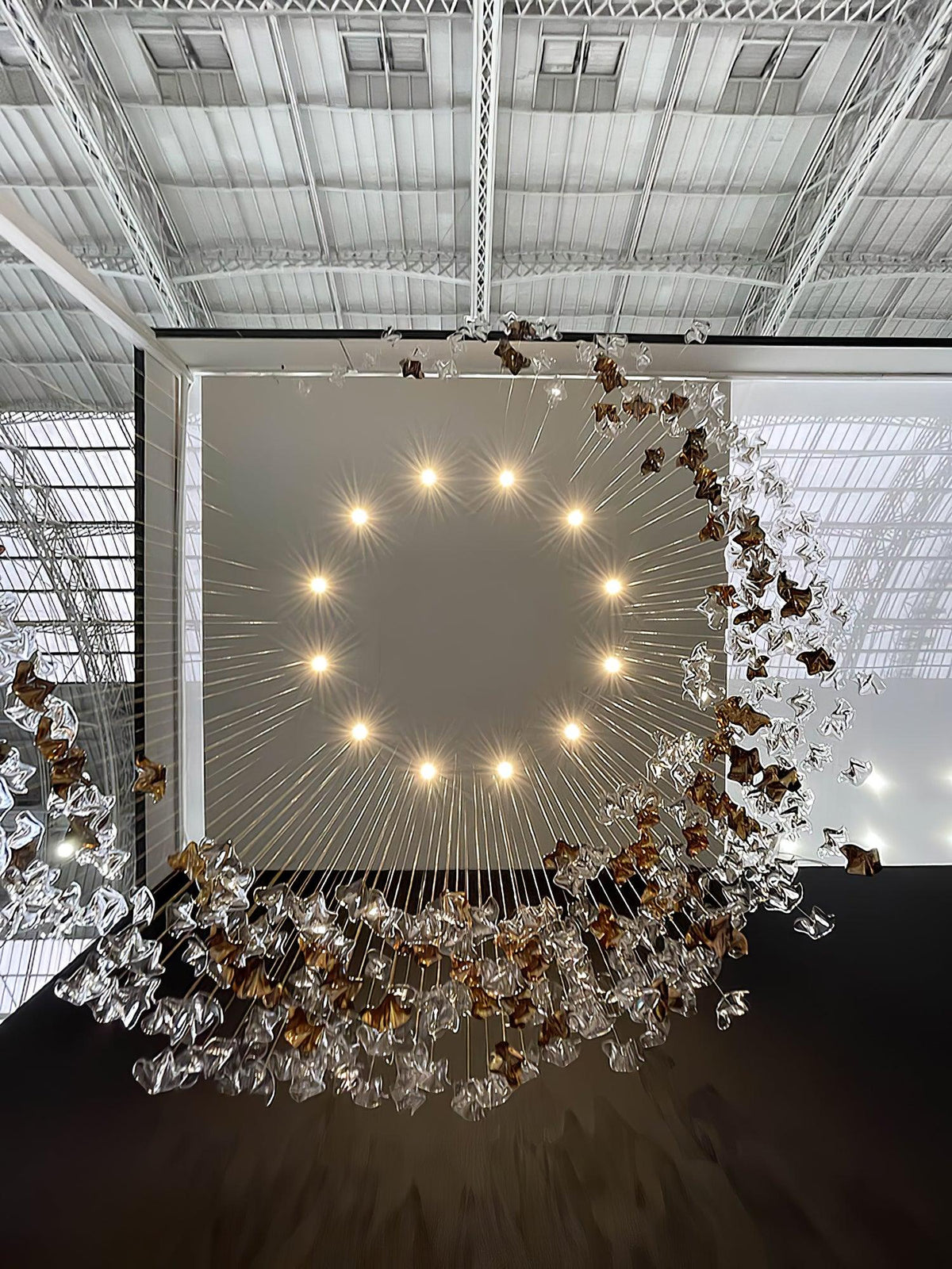 Nephele Crystal Leaf Chandelier