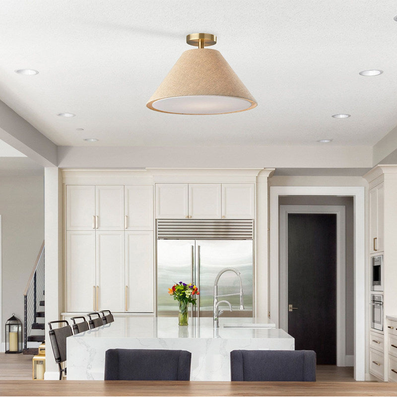 Emery Linen Flush Mount