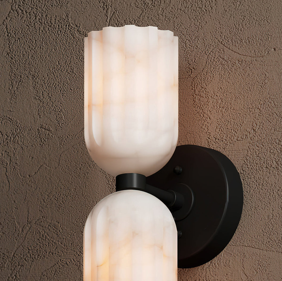 Amber Alabaster Wall Sconce