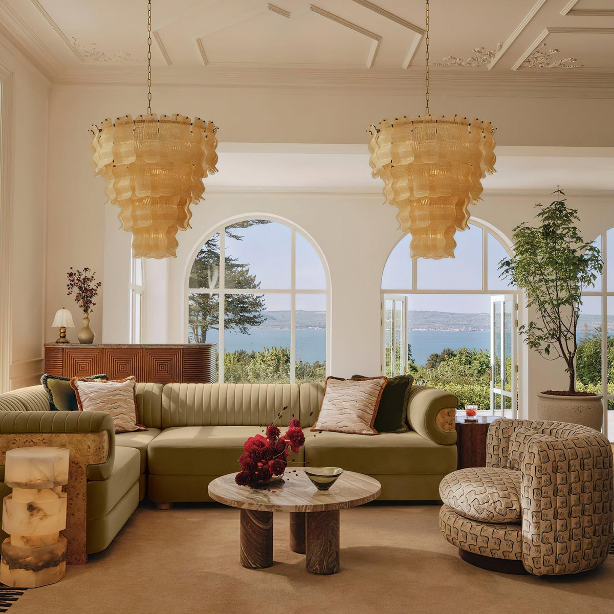 Viraiian Textured Wave Chandelier