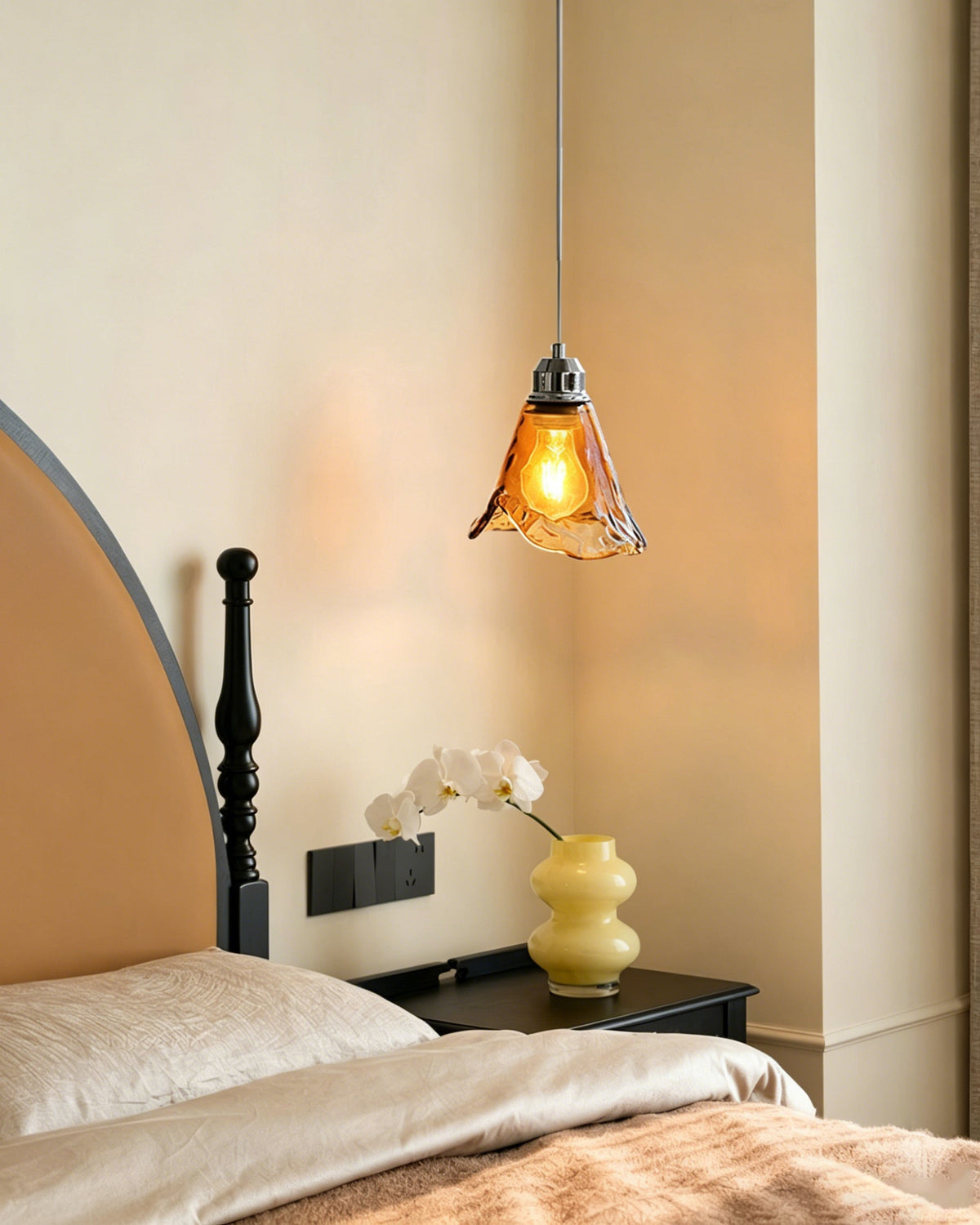 Amber Glass Pendant Light