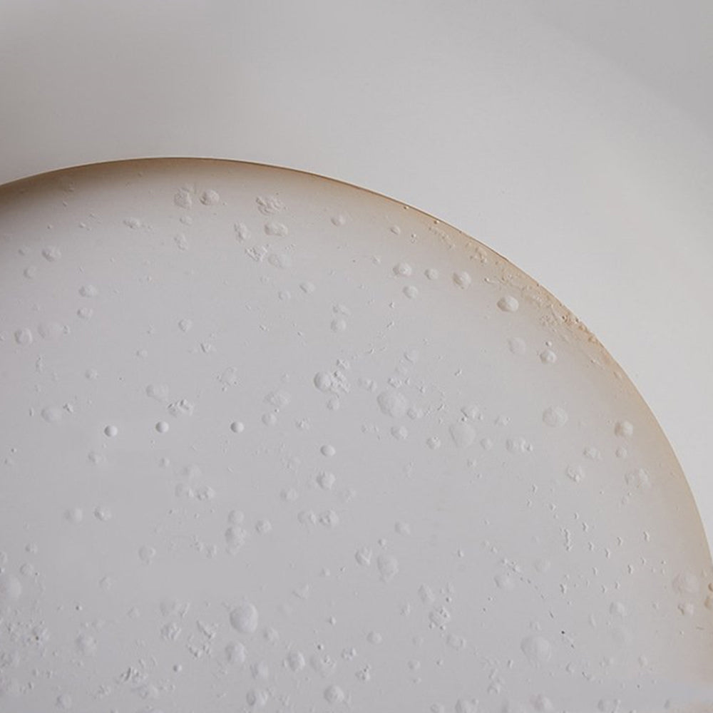 Fupenud Decorative Moon Metal/Gypsum Wall Lamp, White