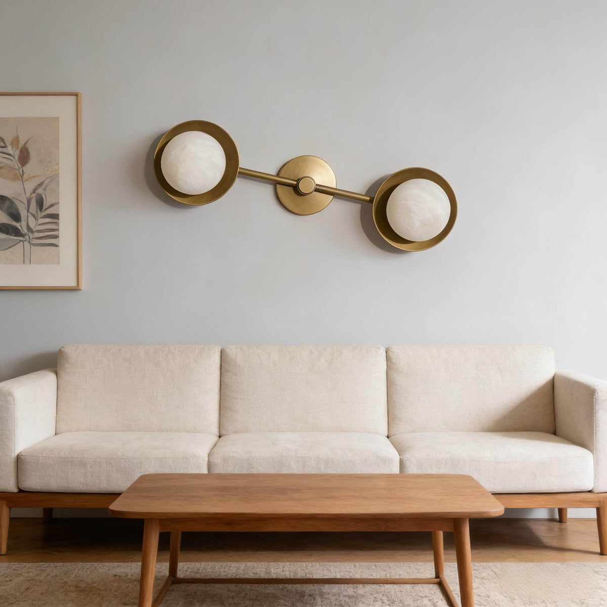 Alberora Halo Alabaster Wall Light