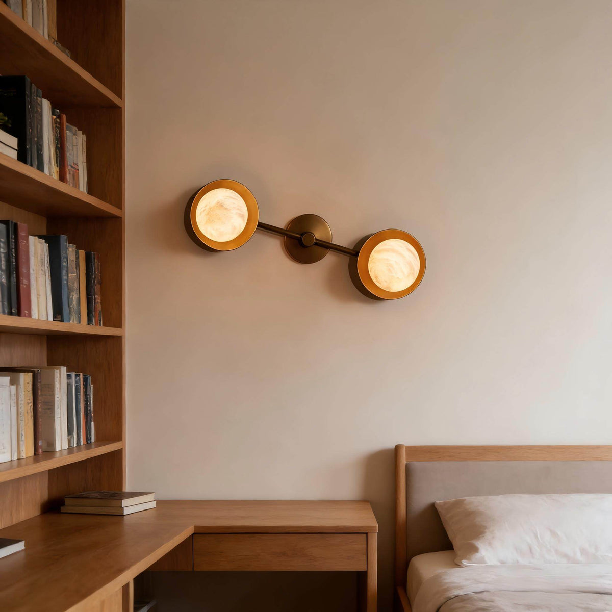 Alberora Halo Alabaster Wall Light