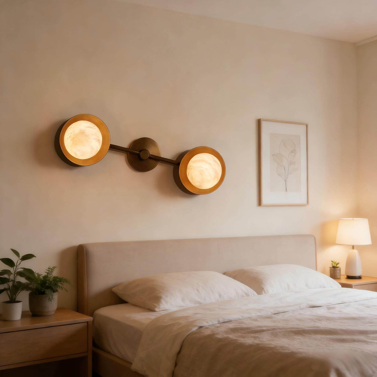 Alberora Halo Alabaster Wall Light